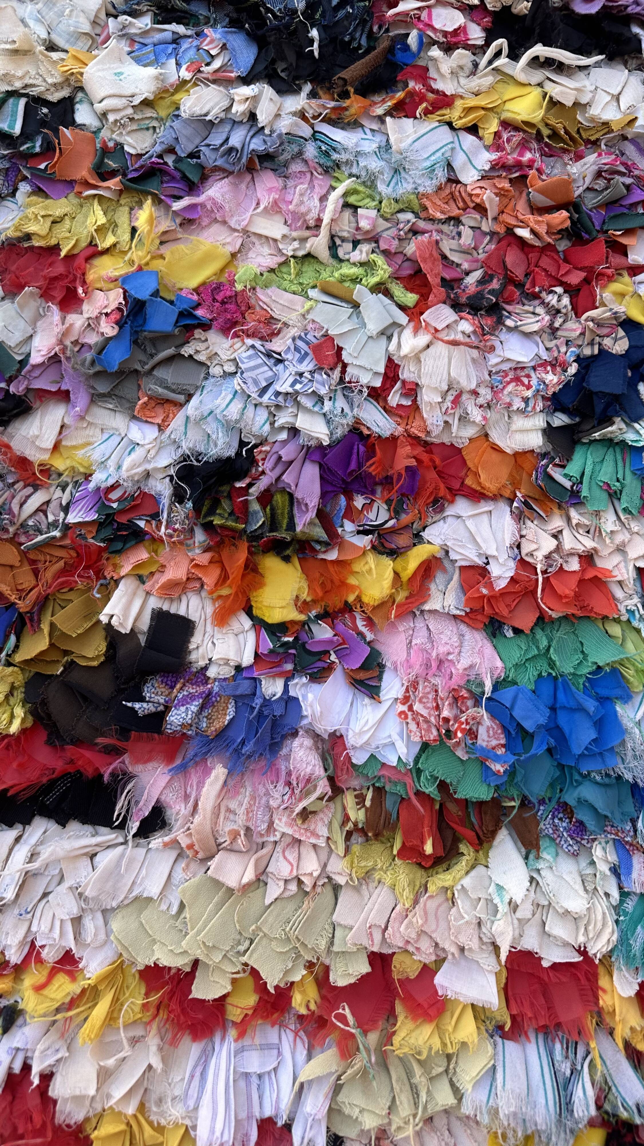 Moroccan carpet boucherouite colored - 117 x 159 cm