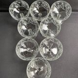 8 ½ cut crystal champagne glasses