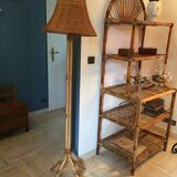 Rattan & bamboo vintage 1960 lamp