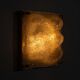 Sculptural Murano ice glass wall lamp, Italy 1970