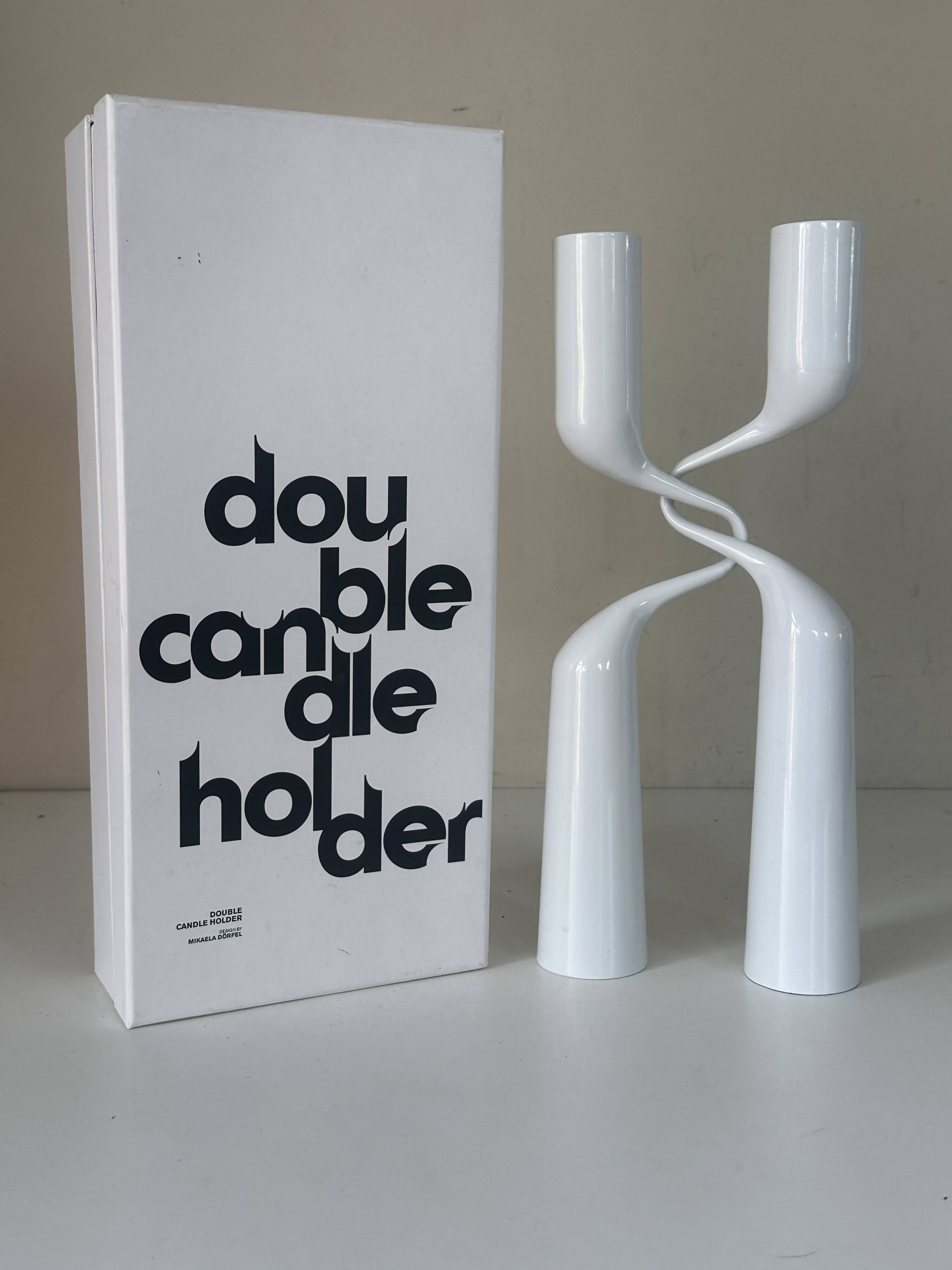 Pair of vintage IKEA Mikaela Dorfel design candlesticks