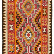 Tapis kilim vintage Herki tissé à la main en Turquie 100 cm x 326 cm