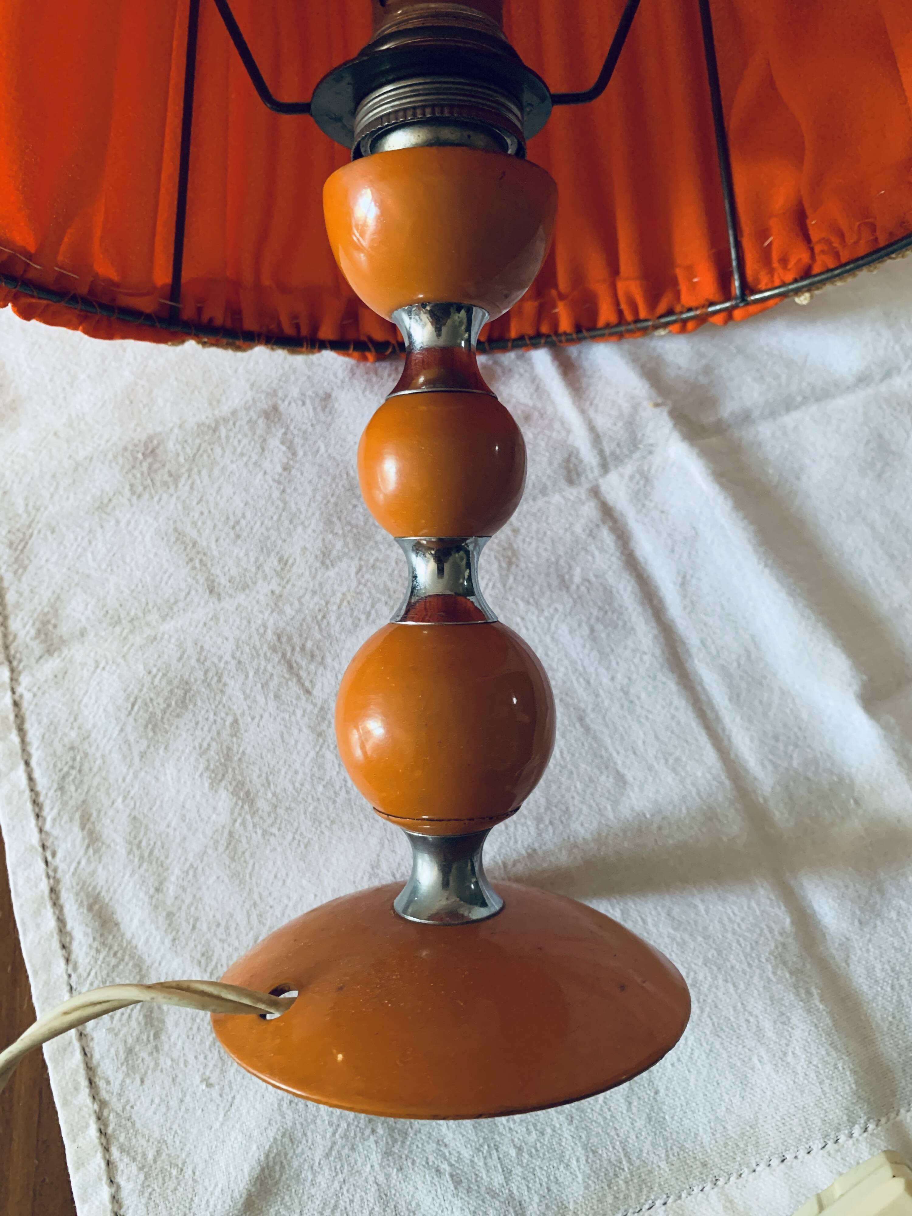 Vintage metal bedside lamp
