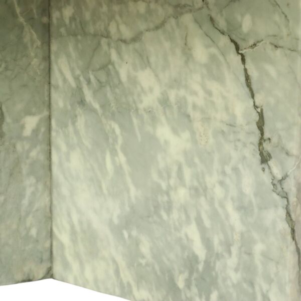 Table d'appoint ronde en marbre, table à plantes sur roulettes, années 1970