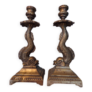 Paire de bouguoirs aux