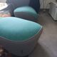 Set of 2 sofas and 2 poufs by Roche Bobois.