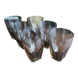 Set of 6 coffee-colored water glasses
