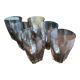 Set of 6 coffee-colored water glasses