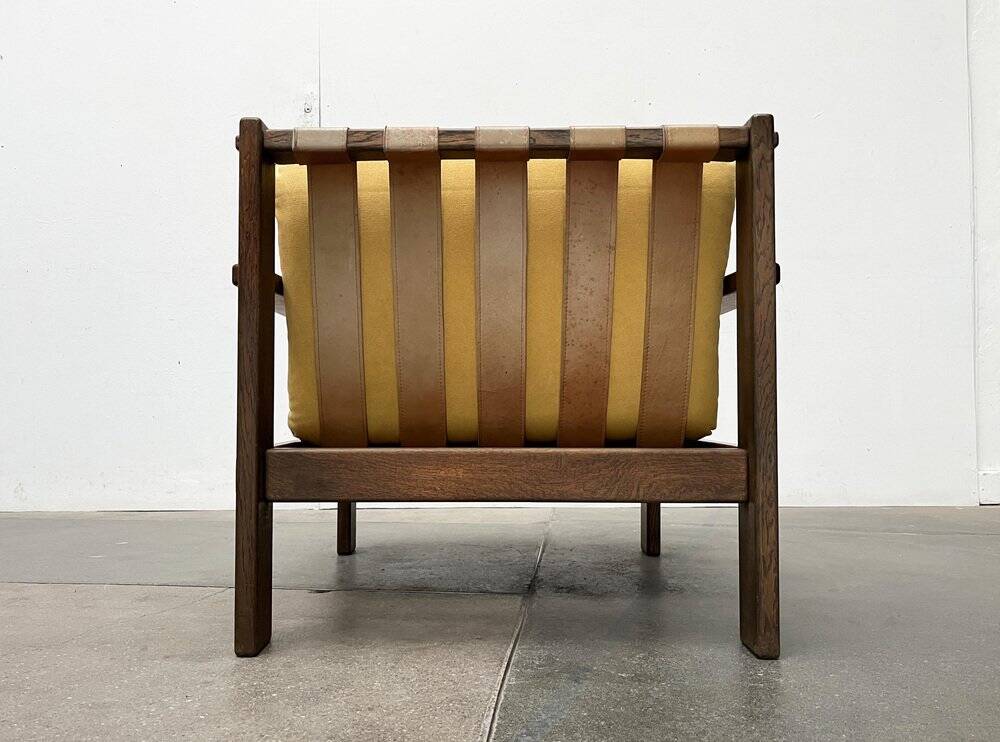 Vintage brutalist lounge chair set, 1960s