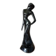 Art Deco statuette of a woman – Elegant dancer – Black earthenware – 1950s