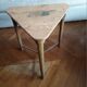 Vintage English side table from the 50s in pine