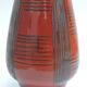Vintage red ceramic vase scarified decoration elchinger 50' signed