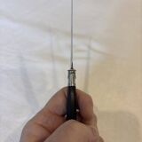 Empire-style knife set in ebony, with silver ferrules and pommels