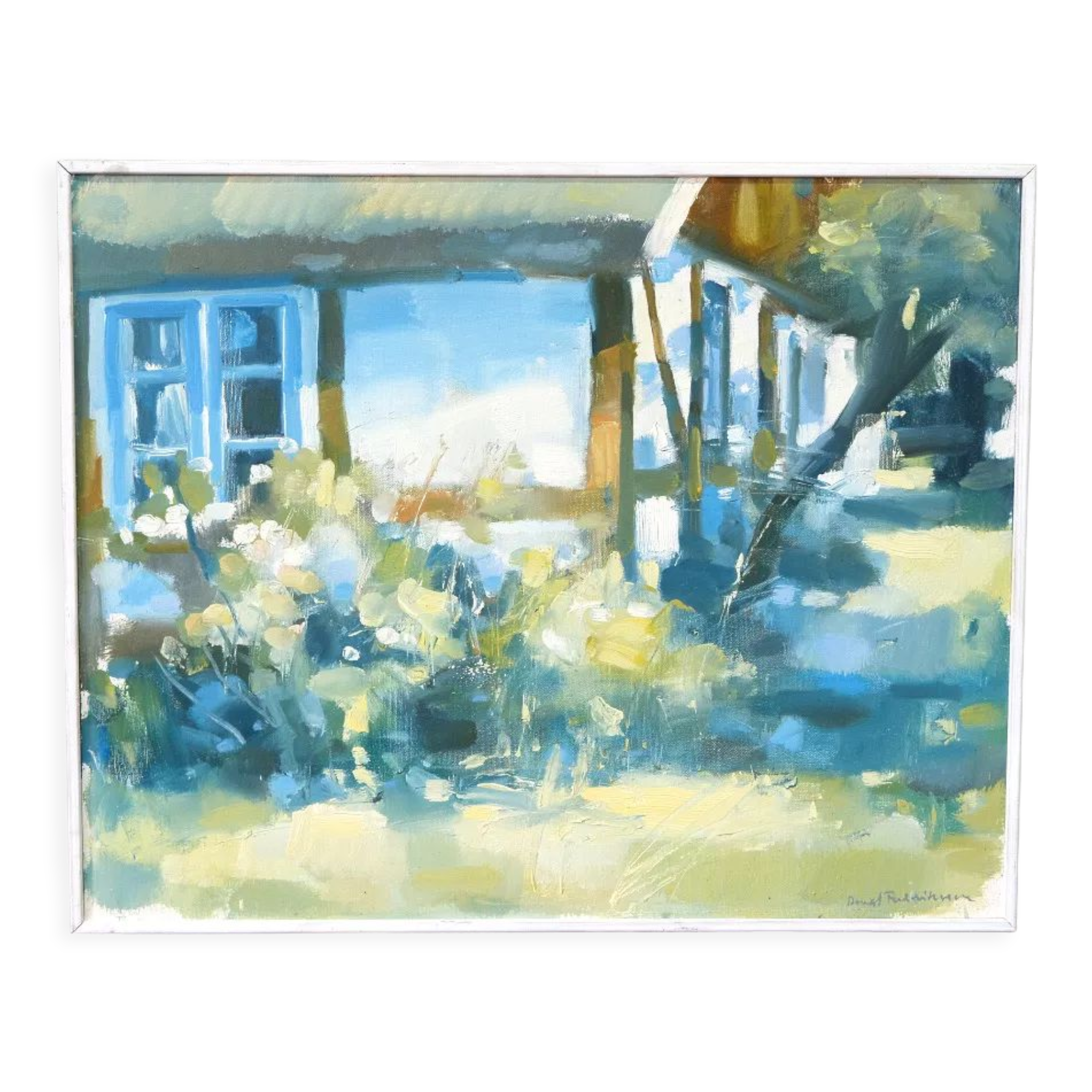 Bengt Fredriksson (1932-2000), Swedish Modern Landscape, Oil on Canvas, 1980s, Framed