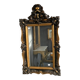 Antique bevelled mirror from the 19th century, sculpted and gilded frame.