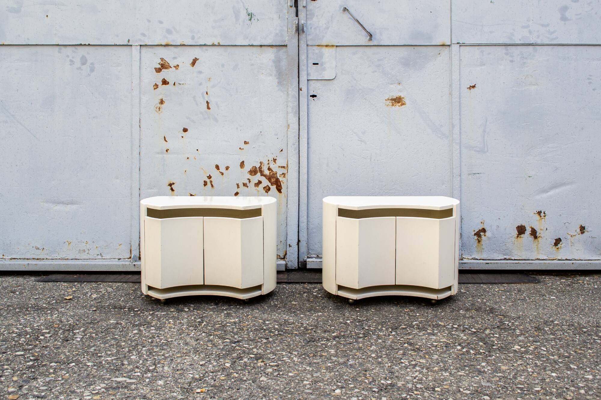 Coppia di comodini modello Aiace di Davide Benatti per Benatti 1972