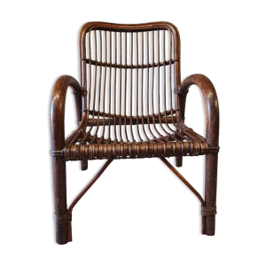 Fauteuil bambou vintage - 1960