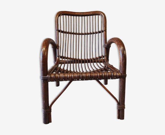 Vintage bamboo armchair 1960
