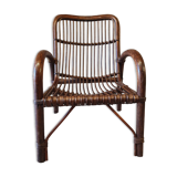 Vintage bamboo armchair 1960
