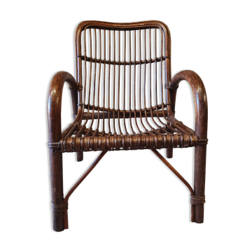 Vintage bamboo armchair 1960