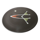 André Baud, Vallauris, grand plat en céramique, faïence émaillée, 1950 1960