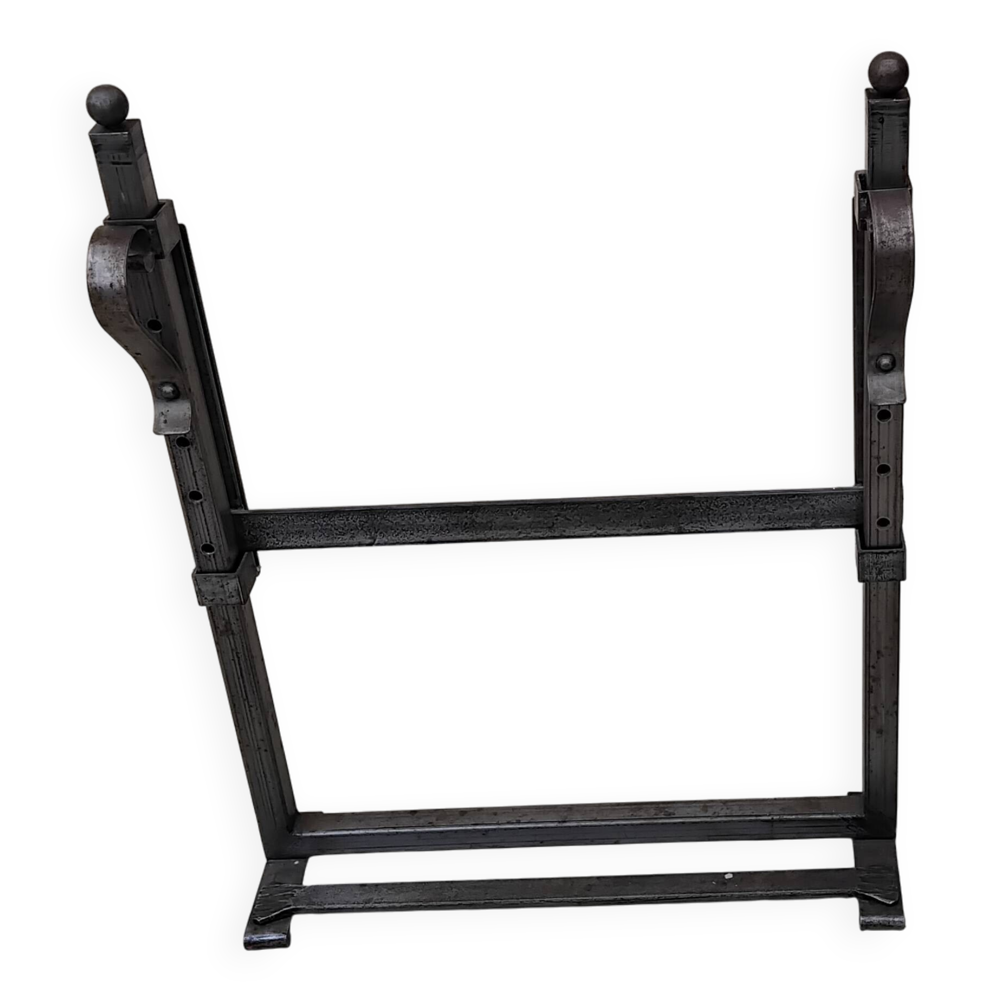 Pare feu verre et fer forgé médiéval ancien