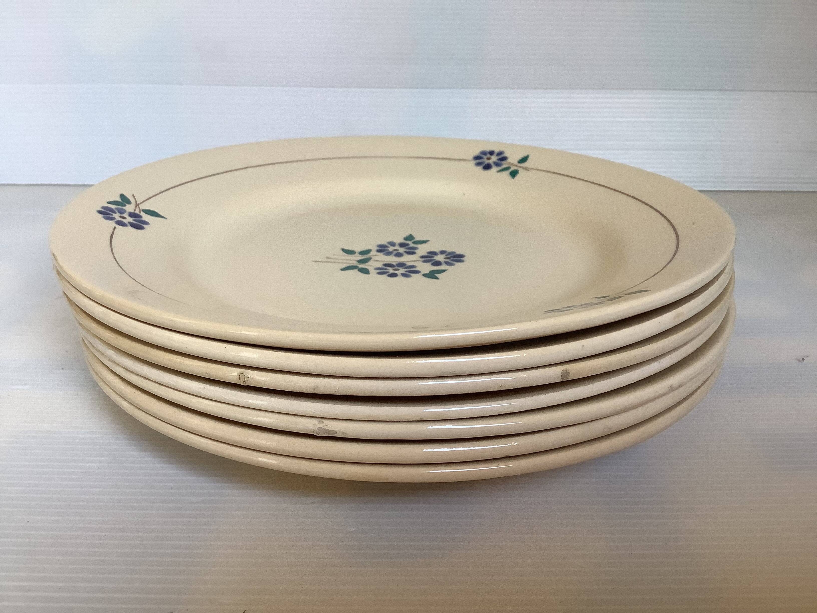 Seven old plates Geneviève Orchies Moulin des Loups