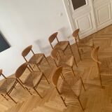 Set of 8 oak dining chairs model 316 by Peter Hvidt & Orla Mølgaard Nielsen for Søborg Mobler