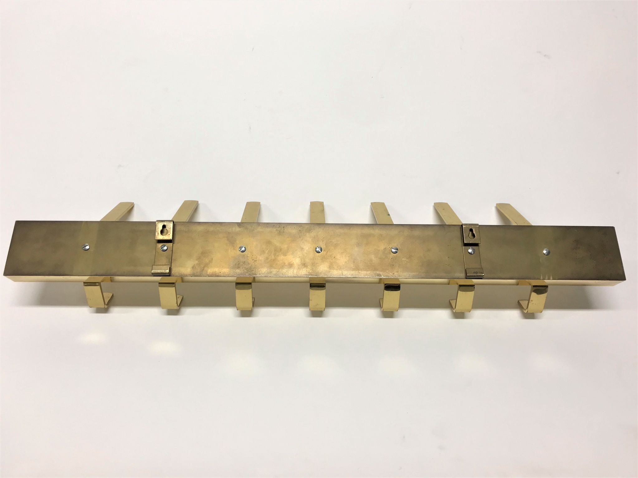 Vintage brass coat rack, 1970
