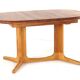 Glostrup oval 2x extendable dining table - massive teak - danish design
