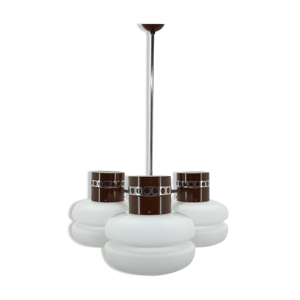 lustre en verre et métal