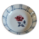 Red rose bowl art deco dolphin Digoin Sarreguemines