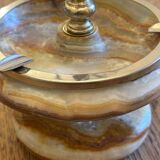 Brass and Onyx Ashtray