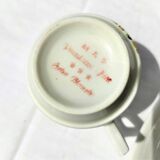 A set of 4 cups and vintage saucers in fine porcelain of the brand m and s