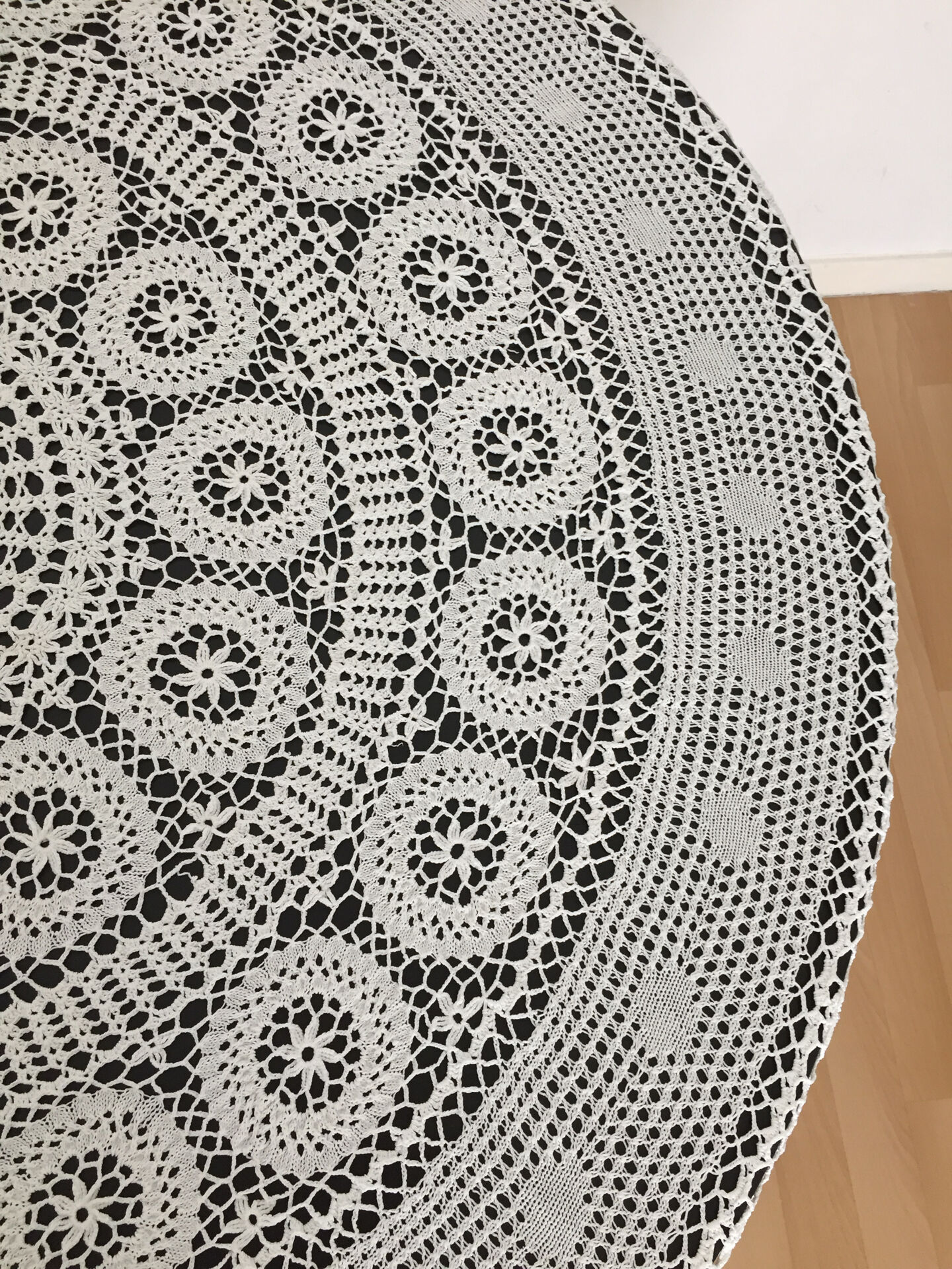 Nappe crochet coton vintage ancienne