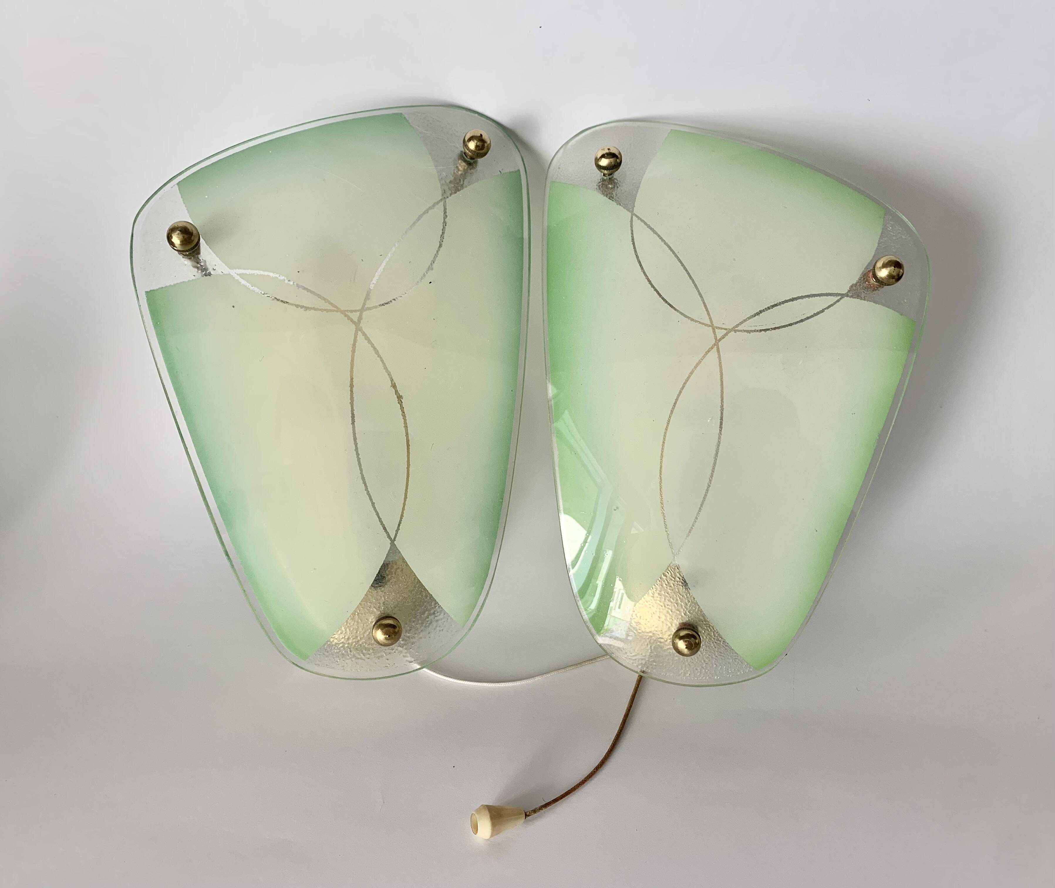 Pair of wall lamps from Napako, 1960's