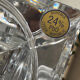 Bougeoir vase cristal de Bohème années 70