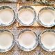 6 soup plates, iron earth, Longchamp, mid-20th century