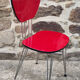Pair of eiffel, bakelite and metal foot chairs, vintage, 70s