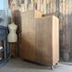 Armoire asymétrique art déco en chêne (restaurée)