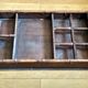Large serving tray wood and rattan to doors lockers glasses and bottles