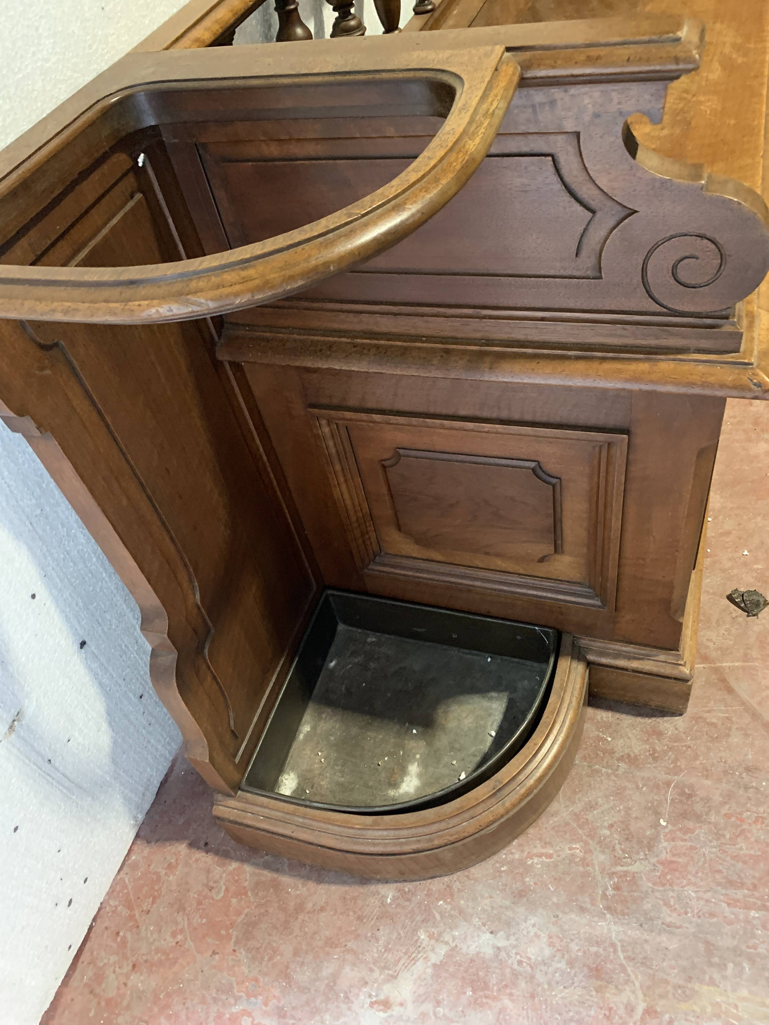 Banc coffre et porte parapluie pour hall d'entrée XX siècle