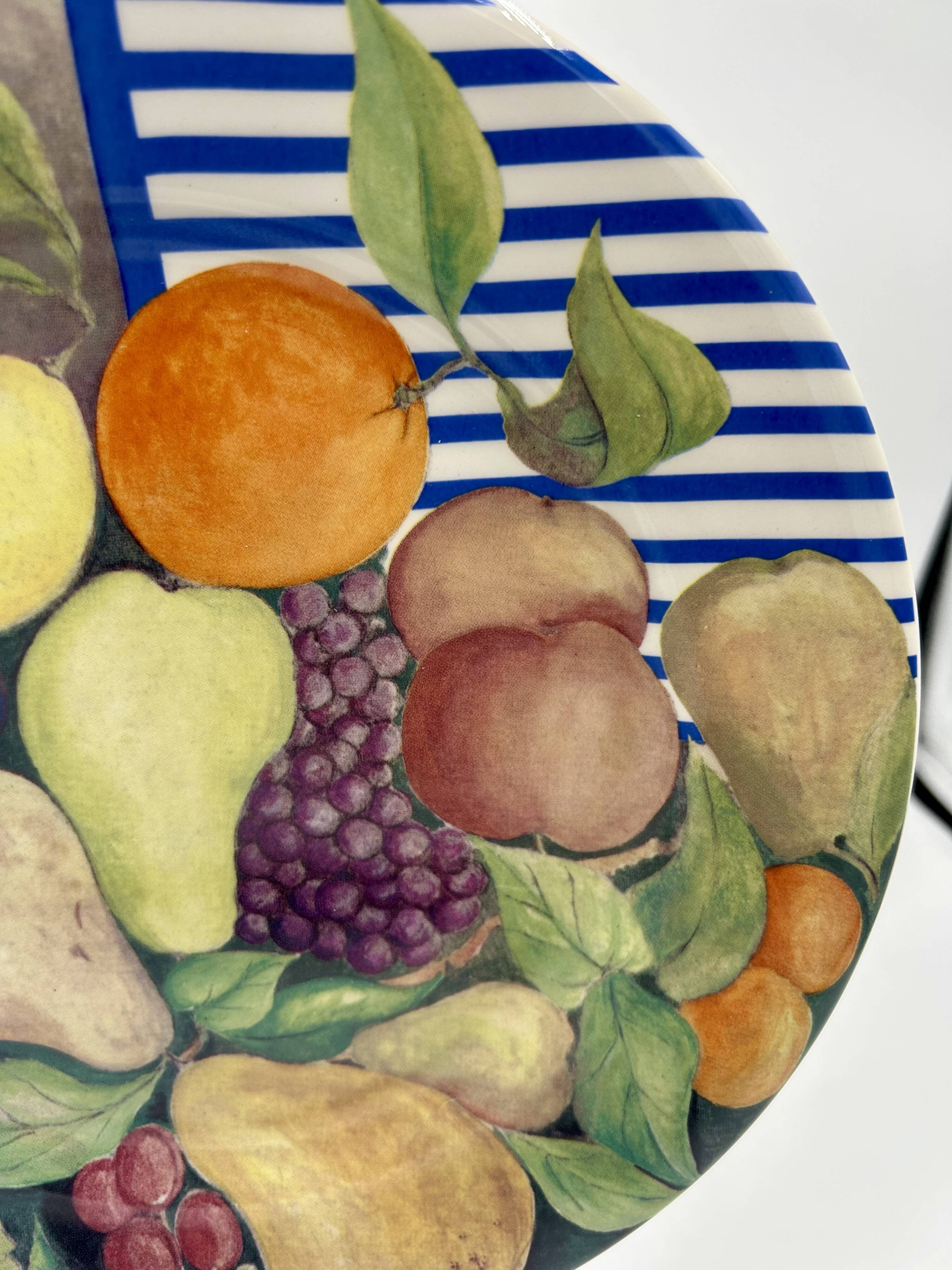 Set of 6 Gien plates “La Ronde des Fruits” – 22 cm – Original box