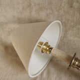 Candle holder in silver bronze, Louis XVI style, mounted in lamp