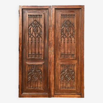Pair of Neo-Gothic Communication Doors
