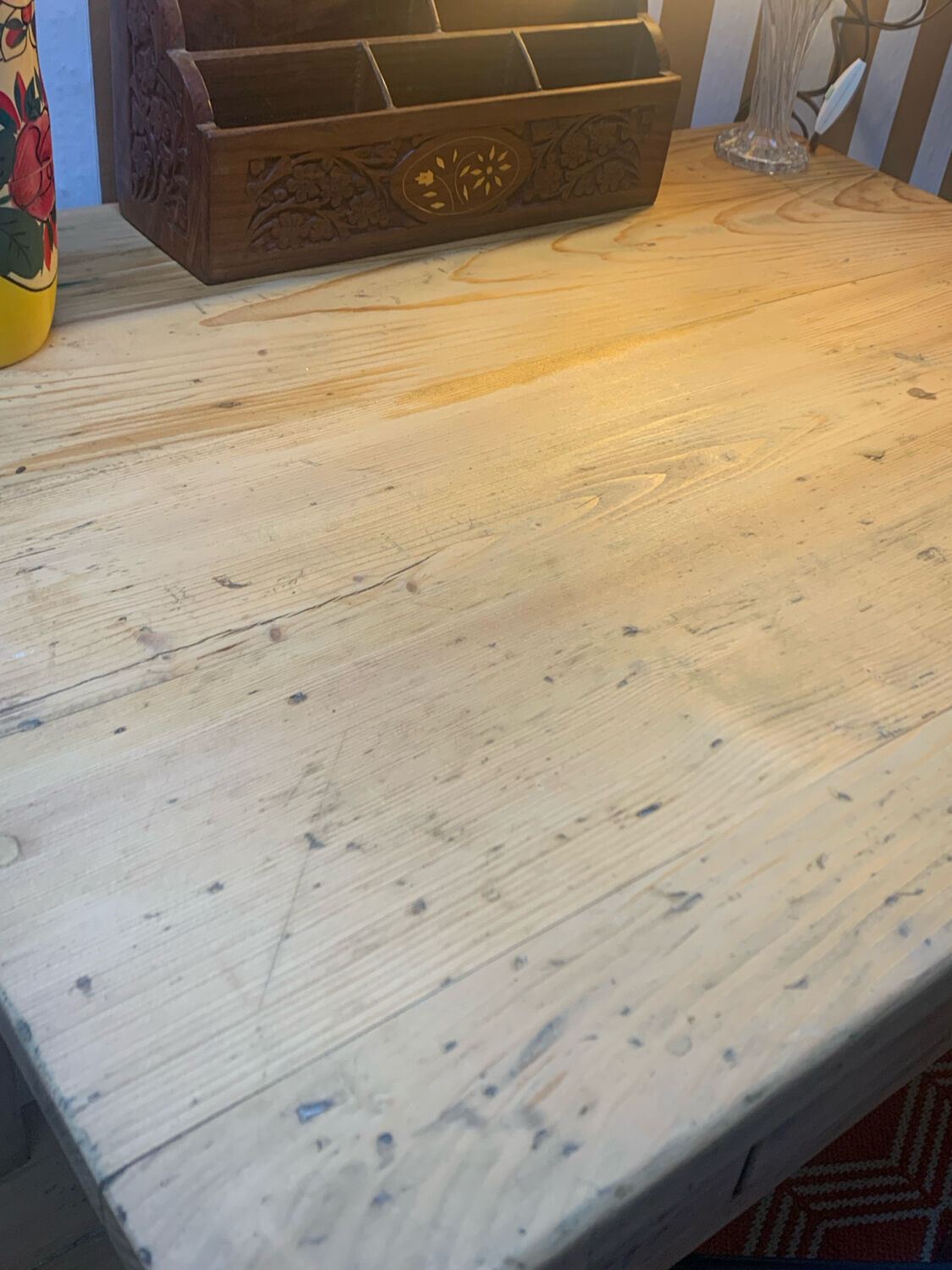 Solid wood desk, 1 drawer