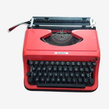 Typewriter bright orange brand galfa