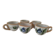 Set of 5 Italian mini painted earthenware cups – 1960s/1970s