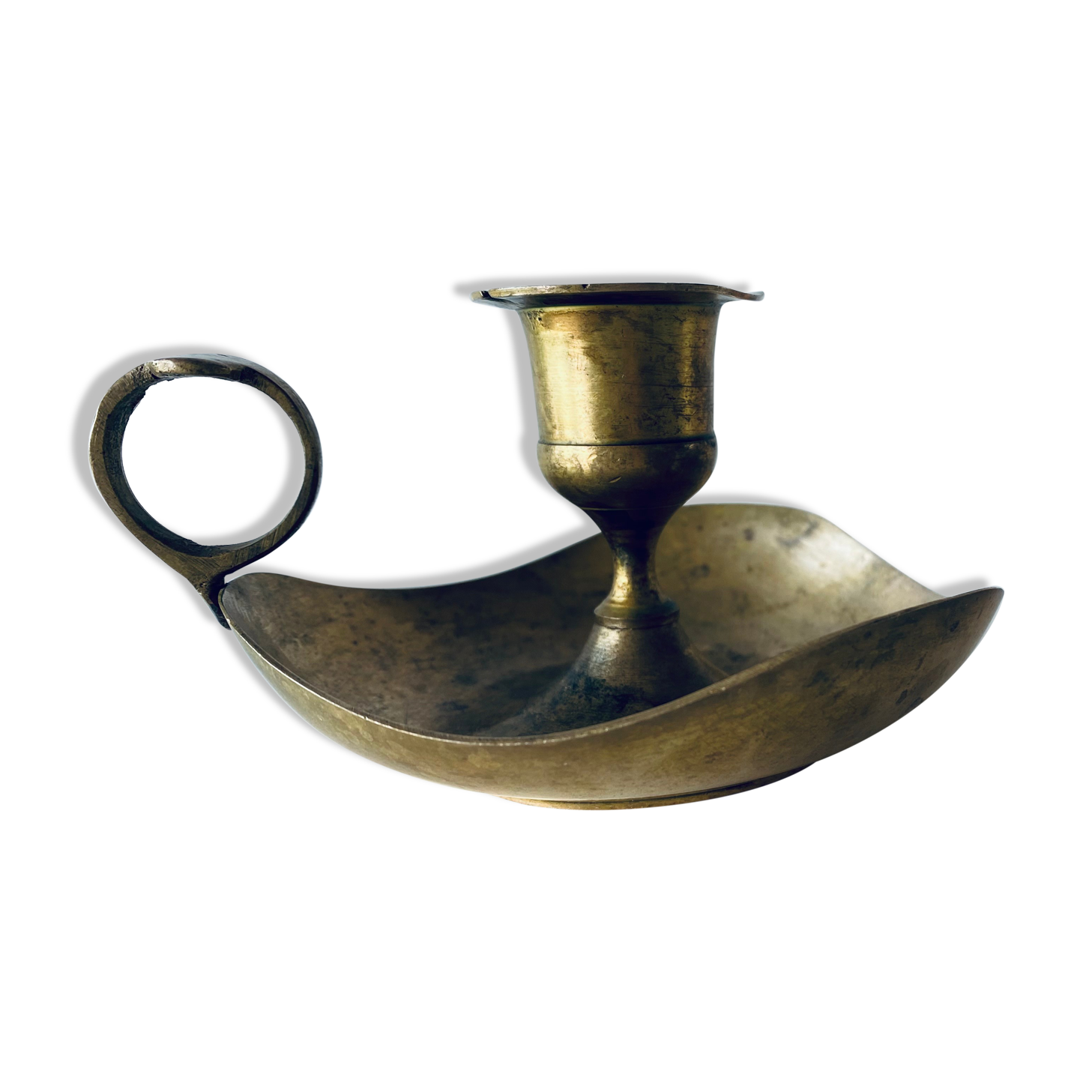Old brass candlestick