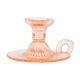 Pale pink glass candlestick mid-century, Europe, 1960s